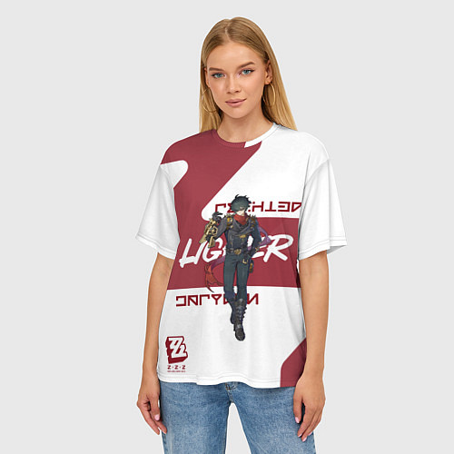 Женская футболка оверсайз Лайтер - ZZZ / 3D-принт – фото 3