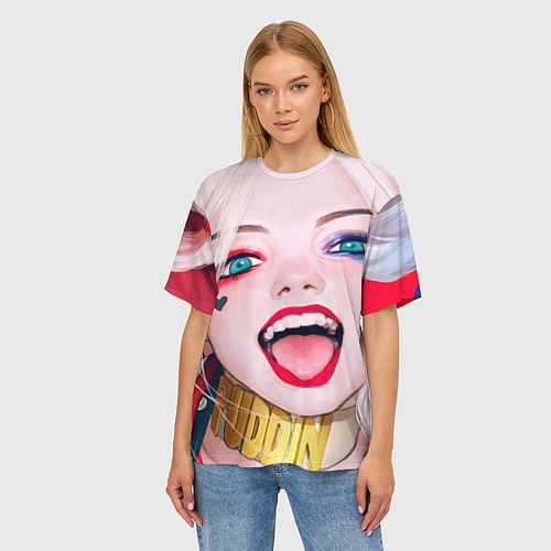 Женская футболка оверсайз Харли квин / 3D-принт – фото 3