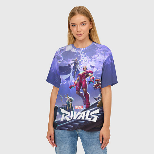 Женская футболка оверсайз Герои Marvel rivals / 3D-принт – фото 3