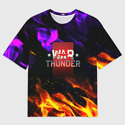 Футболка оверсайз женская Warthunder neon flame, цвет: 3D-принт