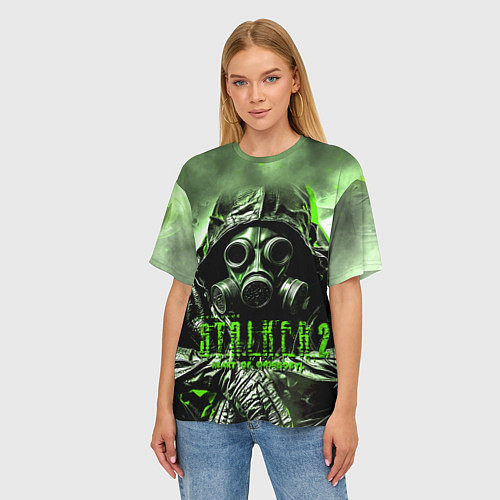 Женская футболка оверсайз Stalker II / 3D-принт – фото 3