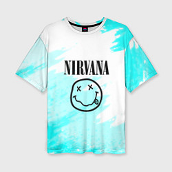 Футболка оверсайз женская Nirvana rock music color, цвет: 3D-принт