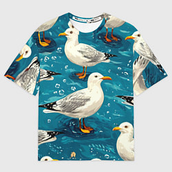 Футболка оверсайз женская Чайка, цвет: 3D-принт