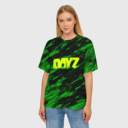 Футболка оверсайз женская Dayz кислотное лого краски, цвет: 3D-принт — фото 2