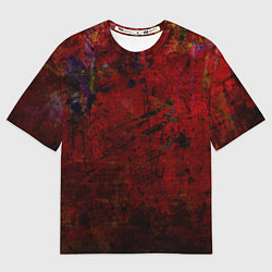 Футболка оверсайз женская Абстракция - dark grunge mood, цвет: 3D-принт