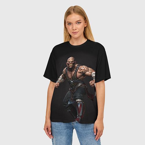 Женская футболка оверсайз Mortal kombat - baraka / 3D-принт – фото 3
