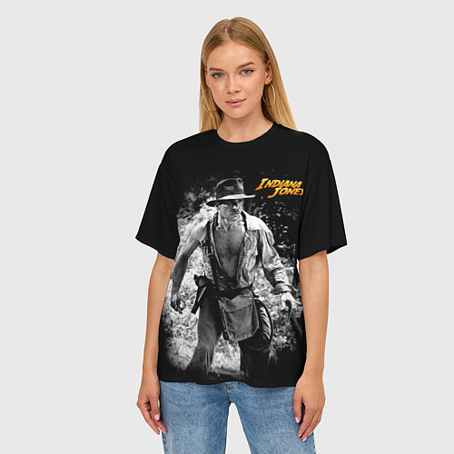 Женская футболка оверсайз Indiana Jones / 3D-принт – фото 3