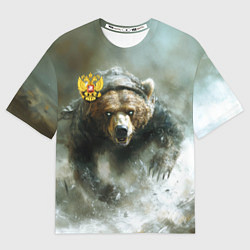 Футболка оверсайз женская Медвежья доблесть, цвет: 3D-принт