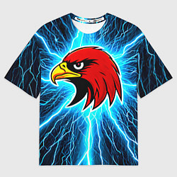Футболка оверсайз женская Атланта Хокс в разрядах молнии, цвет: 3D-принт