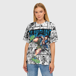 Футболка оверсайз женская Дни сакамото Хейсуки Масимо, цвет: 3D-принт — фото 2