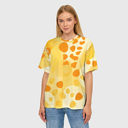 Футболка оверсайз женская Солнечные пятна жирафа, цвет: 3D-принт — фото 2