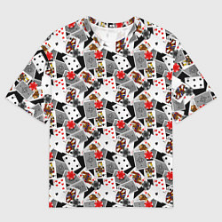 Футболка оверсайз женская Карты и фишки, цвет: 3D-принт
