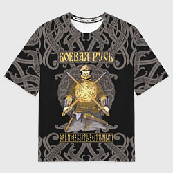 Футболка оверсайз женская Боевая Русь русский богатырь, цвет: 3D-принт