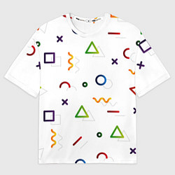 Футболка оверсайз женская Геометрический хаос, цвет: 3D-принт