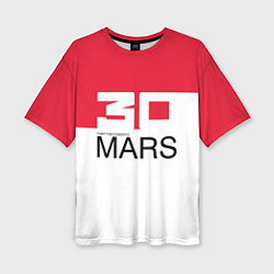 Футболка оверсайз женская 30 Seconds to Mars poster, цвет: 3D-принт
