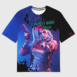 Женская футболка оверсайз Харли и Джокер love