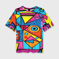 Футболка оверсайз женская Кислая геометрия, цвет: 3D-принт