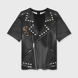 Футболка оверсайз женская Косуха с черепом, цвет: 3D-принт