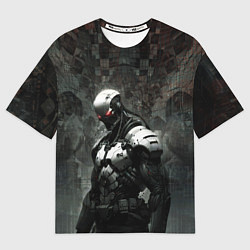 Футболка оверсайз женская Боевой кибернетический андроид, цвет: 3D-принт