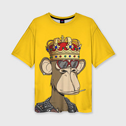 Футболка оверсайз женская NFT ape king, цвет: 3D-принт