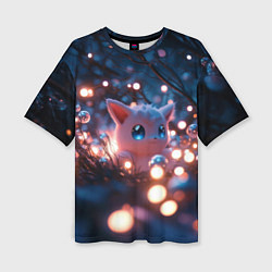 Футболка оверсайз женская Белый пушистый покемон, цвет: 3D-принт