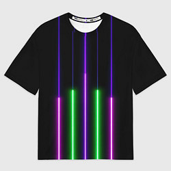 Футболка оверсайз женская Color Purple green pink, цвет: 3D-принт