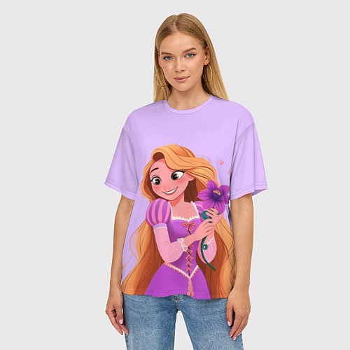 Женская футболка оверсайз Rapunzel - big pictures / 3D-принт – фото 3