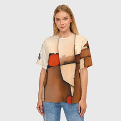 Футболка оверсайз женская Фрагментированная композиция, цвет: 3D-принт — фото 2