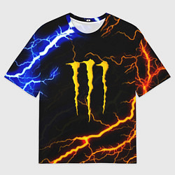 Футболка оверсайз женская Monster energy storm, цвет: 3D-принт