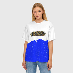 Футболка оверсайз женская League of Legends ночь, цвет: 3D-принт — фото 2