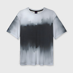 Футболка оверсайз женская Разводы черной краски, цвет: 3D-принт