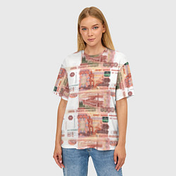 Футболка оверсайз женская 5 000 рублей, цвет: 3D-принт — фото 2