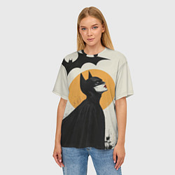 Футболка оверсайз женская Девушка Бэтмен, цвет: 3D-принт — фото 2