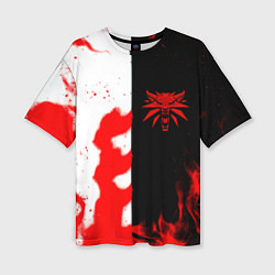 Футболка оверсайз женская Ведьмак огненный, цвет: 3D-принт