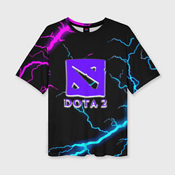 Футболка оверсайз женская Dota неоновый шторм, цвет: 3D-принт
