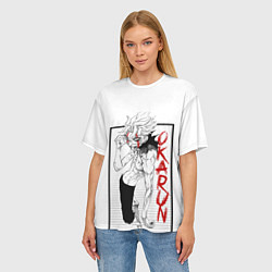 Футболка оверсайз женская DanDaDan: Okarun, цвет: 3D-принт — фото 2