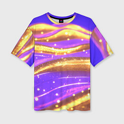 Футболка оверсайз женская Блестящая волнистая текстура, цвет: 3D-принт