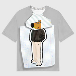 Футболка оверсайз женская Чиловый парень - свидетель мем, цвет: 3D-принт