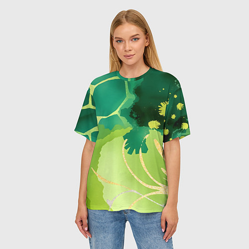 Женская футболка оверсайз Вдохновленный природой / 3D-принт – фото 3