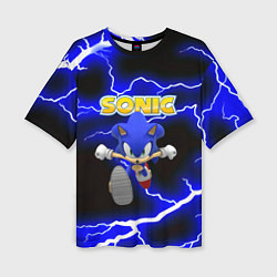 Футболка оверсайз женская Sonic storm electro, цвет: 3D-принт
