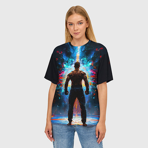 Женская футболка оверсайз Крав-мага боец / 3D-принт – фото 3
