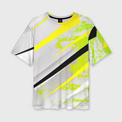 Футболка оверсайз женская Color white light green, цвет: 3D-принт