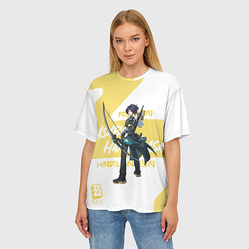 Женская футболка оверсайз Асаба Харумаса - ZZZ / 3D-принт – фото 3