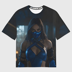 Футболка оверсайз женская Китана в маске, цвет: 3D-принт