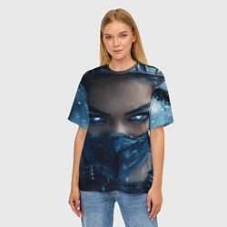 Футболка оверсайз женская Китана с ледяными глазами, цвет: 3D-принт — фото 2