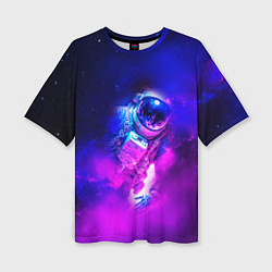 Футболка оверсайз женская Космонавт среди облаков, цвет: 3D-принт