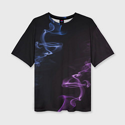 Футболка оверсайз женская Color black blue pink, цвет: 3D-принт