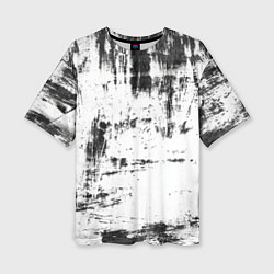 Футболка оверсайз женская Color black and white, цвет: 3D-принт