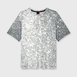 Футболка оверсайз женская Серебро, цвет: 3D-принт