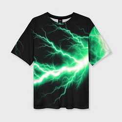 Футболка оверсайз женская Lightning green, цвет: 3D-принт
